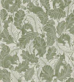 Oak Tree Tails Wallpaper by Langelid Von Bromssen Olive