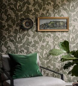 Oak Tree Tails Wallpaper by Langelid Von Bromssen Olive