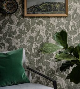 Oak Tree Tails Wallpaper by Langelid Von Bromssen Olive