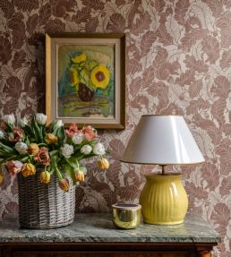 Oak Tree Tails Wallpaper by Langelid Von Bromssen Powder Tan