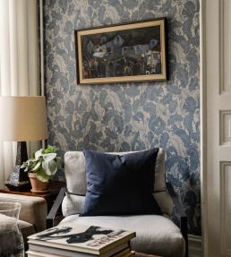 Oak Tree Tails Wallpaper by Langelid Von Bromssen Washed Denim