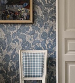 Oak Tree Tails Wallpaper by Langelid Von Bromssen Washed Denim