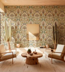 Oasis Villa Wallpaper by Coordonne Sand