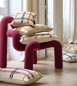 Oban Cushion 40 x 60cm by Maison Casamance Bleu Ocre
