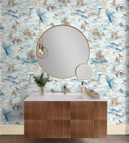 Ocean Waves Wallpaper by Brand McKenzie Pale Tide
