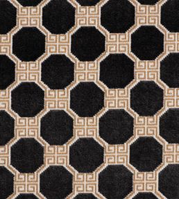 Octavia Velvet Fabric by Schumacher Onyx