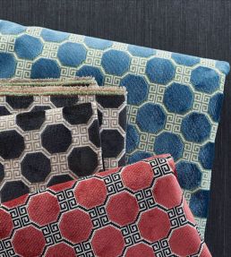Octavia Velvet Fabric by Schumacher Onyx