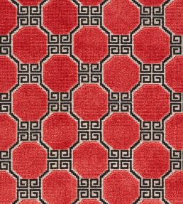 Octavia Velvet Fabric by Schumacher Ruby