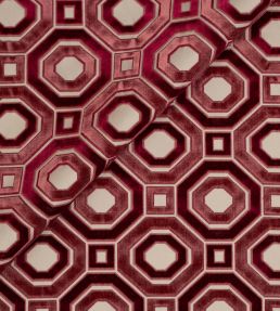 Octavian Velvet Fabric by Jim Thompson Garnet