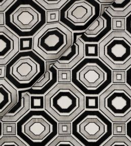 Octavian Velvet Fabric by Jim Thompson Onyx