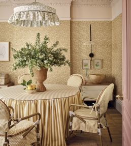 Odara Fabric by Romo Ochre