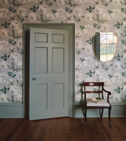 Odelia Wallpaper by Romo Rose Mist