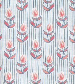 Odette Fabric by Kate Medlicott Indigo & Raspberry