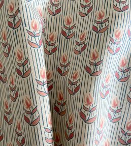 Odette Fabric by Kate Medlicott Indigo & Raspberry
