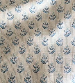 Odette Fabric by Kate Medlicott Ocean & Cloudy Blue