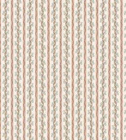 Odile Fabric by Nina Campbell Coral/Eucalyptus