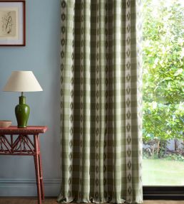 Odisha Check Fabric by Sanderson Yew Green
