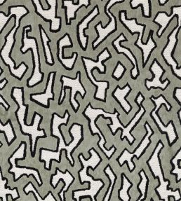 Odyssee Fabric by Camengo Vert De Gris