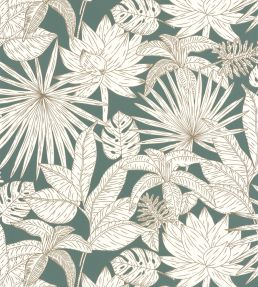 Odyssee Hawai Wallpaper by Caselio Vert Anglais