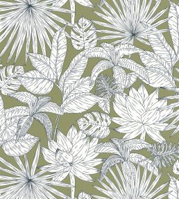 Odyssee Hawai Wallpaper by Caselio Vert Kaki
