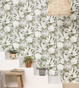 Odyssee Hawai Wallpaper by Caselio Vert Deau