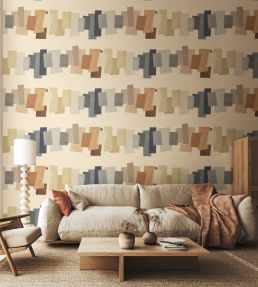 Offset Blocks Wallpaper by Ohpopsi Gingerbread Latte