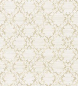 Ogive Grasscloth Wallpaper by Madeaux 01 Limestone
