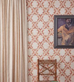 Ogive Grasscloth Wallpaper by Madeaux 03 Clay