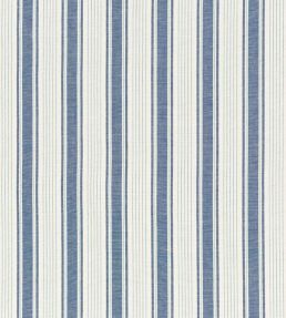 Ojai Stripe Fabric by Schumacher Prussian Blue
