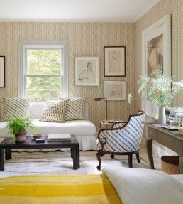 Olive Wallpaper by Schumacher Neutral