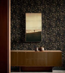 Olivetum Wallpaper by Coordonne Coal