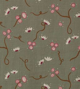 Olivia Fabric by Ottoline Muddy Green
