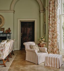 Olney Stripe Fabric by Colefax And Fowler Red