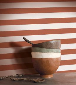 Olympe Wallpaper by Casadeco Terre Cuite