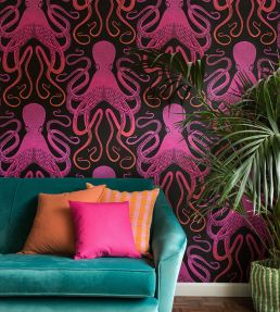 Ombre Octopus Wallpaper by MissPrint Ombre Pink