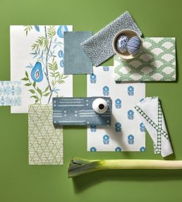 On The Vine Wallpaper by Scion Cornflower/Kelly Green