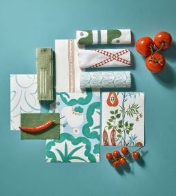 On The Vine Wallpaper by Scion Tangerine/Kelly Green