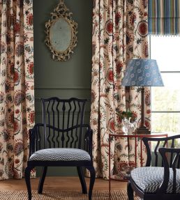 Ondoso Fabric by Nina Campbell Red/Clay