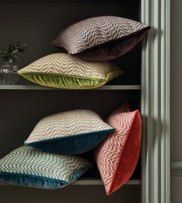 Ondoso Fabric by Nina Campbell Red/Clay