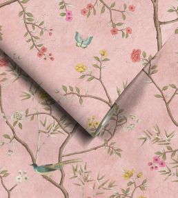 Chinoiserie Onism Mural by Woodchip & Magnolia Dusty Pink