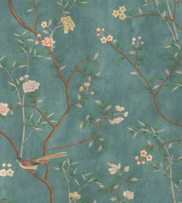 Chinoiserie Onism Mural by Woodchip & Magnolia Emerald