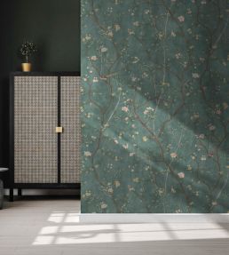 Chinoiserie Onism Mural by Woodchip & Magnolia Emerald