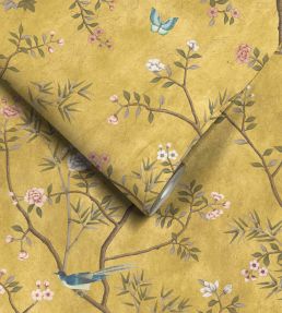Chinoiserie Onism Mural by Woodchip & Magnolia Old Gold