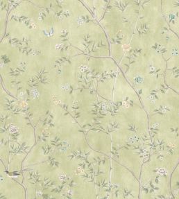 Chinoiserie Onism Mural by Woodchip & Magnolia Olive Green