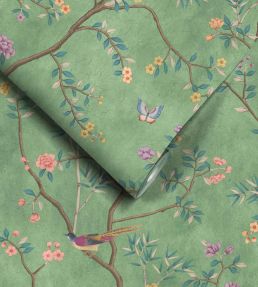 Chinoiserie Onism Mural by Woodchip & Magnolia Spring Green