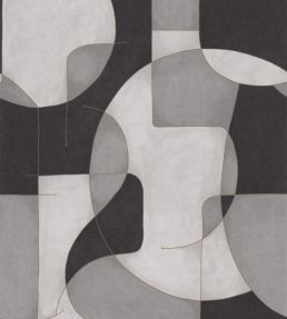 Op'art Wallpaper by Casadeco Gris / Noir