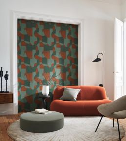 Op'art Wallpaper by Casadeco Beige / Or
