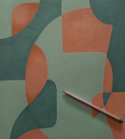 Op'art Wallpaper by Casadeco Beige / Or