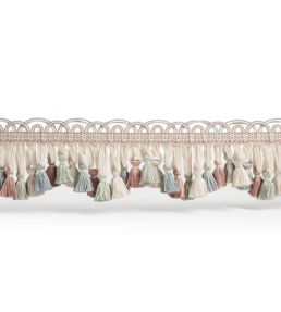 Ophelia Scallop Tassel Fringe Trim by James Hare Pink Aqua