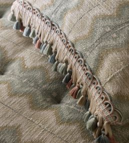 Ophelia Scallop Tassel Fringe Trim by James Hare Pink Aqua